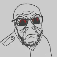 beard bloodshot_eyes closed_mouth glasses meta:tagme uniform variant:feraljak // 1920x1920 // 479.9KB
