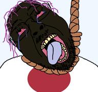 ack bloodshot_eyes brown_skin brown_troonjak crying flag:japan japan japan_fucking_lost_geeeeeeeeg nigger nipfail nippedo open_mouth purple_hair rope suicide tongue trend:slopjak variant:bernd // 768x719 // 71.8KB