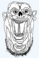 ear goofy goofy_grinner grin grinnerjak open_mouth soyjak stubble variant:unknown // 350x520 // 154.9KB