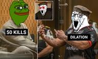 2soyjaks amphibian bloodshot_eyes brenton_tarrant brown_skin buff clothes crying dead frog glasses green_skin hat islam meme middle_finger nas:pepe open_mouth pepe_the_frog smile soyjak stretched_mouth stubble tattoo text tshirt variant:soyak // 1908x1146 // 1.2MB