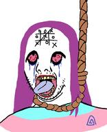 balding bloodshot_eyes boylover_symbol crying dead flag flag:transgender_pride_flag hair hanging large_eyes long_hair open_mouth pedophile pride_flag purple_hair rope soyjak stubble subvariant:commiepedotroon suicide tic_tac_toe tongue tranny variant:kuzjak // 809x994 // 63.5KB