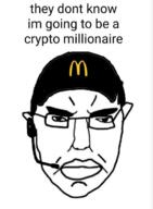 cap clothes cryptocurrency hat mcdonalds soyjak subvariant:pol_face variant:chudjak wagie // 540x736 // 191.7KB