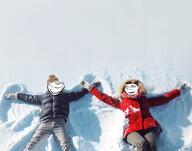 christmas clothes cold december friends happy hat playing santa snow snowangel variant:cobson variant:impish_soyak_ears wholesome winter // 1000x788 // 610.3KB