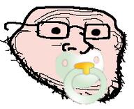 baby babyjak beard caca glasses nose pacifier small_eyes trollface variant:trolljak // 222x180 // 12.8KB