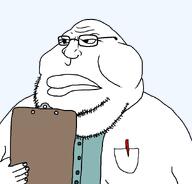 blue_shirt clipboard clothes glasses hand holding_object lab_coat pen scientist variant:meximutt white_skin // 888x849 // 18.3KB