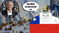 blond blue_eyes brandon chile chilean flag flag:chile helmet hyperborea hyperborean jose_antonio_kast obese prussia sonnenrad spanish_text speech_bubble subvariant:branigger swastika text variant:brandon // 1280x720 // 1.1MB