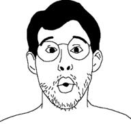 glasses indian open_mouth soyjak stubble t-shirt variant:nojeet // 679x643 // 12.3KB