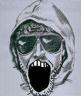 clothes glasses hair hat open_mouth soyjak stubble sunglasses ted_kaczynski variant:markiplier_soyjak // 1007x1200 // 252.5KB