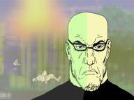 angry closed_mouth clothes ear glasses punisher punisher_face soyjak stubble variant:unknown white_skin // 982x736 // 346.8KB