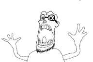 arms_up dorkus facial_hair gaping_mouth glasses open_mouth planet_sheen soy soy_boy soyjak stubble teeth template variant:dorkusjak white_background // 1009x678 // 47.6KB