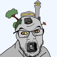 base building bunker camouflage glasses mecha military military_uniform robot squirrel stubble subvariant:feralsquirrel tower tree turret variant:feraljak // 1000x1000 // 200.8KB
