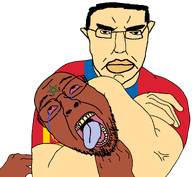 2soyjaks bloodshot_eyes brown_skin choke_hold flag:mongolia glasses hand looking_at_you mongolia morocco open_mouth star_(symbol) stubble subvariant:pol_face the_weak_should_fear_the_strong transparent_background variant:bernd variant:chudjak yellow_skin // 1996x1844 // 99.2KB