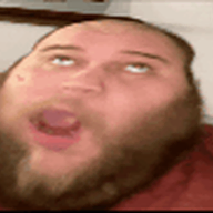 2019 3dgifmaker animated beard closed_mouth clothes distorted ext=gif fat fat_duel glasses irl open_mouth red_tshirt schizo soyboy subvariant:fatjak_irl tshirt variant:fatjak // 250x250 // 566.1KB