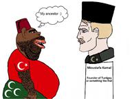 ataturk beard big_lips blond blond_beard brown_skin chad crooked_teeth fez islam kalpak muh_ancestor mustafa_kemal_ataturk my_ancestor obese or_something ottoman_empire thick_eyebrows turdgay turk turkish_flag turkiye variant:impish_soyak_ears // 1378x1036 // 605.5KB