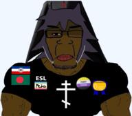anti_fpe award badge bangladesh christianity esl flag flag:bangladesh flag:non-binary_pride_flag flies fpe_chink_pedo_nigger fundamental_paper_education glasses lip lips map_(pedophile) miss_circle muscles nigger non-binary orthodox orthodox_cross pedophile priest pronouns shitskin soyjak stinky strong stubble subvariant:chudplier subvariant:muscular_chud sweating text twitter variant:chudjak variant:markiplier_soyjak vein yellow_sclera // 534x467 // 130.9KB