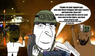 arab beard crazed hamas hand hands_up immigration islam israel jews kike muslims palestine quran refugees refugees_welcome rifle speech_bubble variant:cobson variant:excited_soyjak weapon zog // 998x586 // 692.4KB