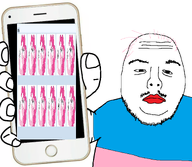 eyebrows hand lips mlp_pedo my_little_pony obese phone pinkie_pie red_lips subvariant:phoneplier tranny variant:ukmutt // 2160x1884 // 948.4KB