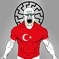 bald blacksun blond blue_eyes buff bvll flag:turkiye glasses glowing glowing_eyes meta:now_with_glasses red_shirt sonnenrad subvariant:the_beast trend:aryan turk turkish_flag turkiye tvrkaryan variant:bernd vein // 814x810 // 153.4KB