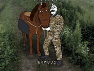 angry camouflage closed_mouth glasses grass horse meta:dailyjak military military_uniform russia russo_ukrainian_war stubble subvariant:neutralplier variant:gapejak variant:markiplier_soyjak // 1179x898 // 309.5KB