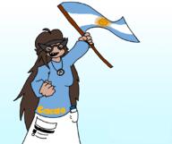 argentina clothes female full_body glasses holding_flag standing variant:soytan // 1076x905 // 81.4KB