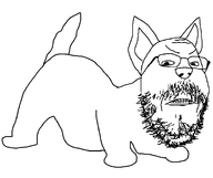 animal canid dog dog_ear stubble subvariant:mustached_gapejak variant:gapejak white_background yorkshire_terrier // 947x795 // 24.4KB