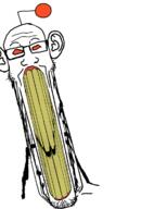 animated antenna clenched_teeth ear glasses moving_head orange_eyes reddit soyjak stretched_mouth stubble variant:markiplier_soyjak yellow_teeth // 811x1200 // 710.1KB