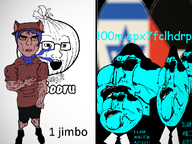 autism autistic black_glasses clothes comic_sans cyan_skin epx7fclhdrp_(namefag) flag:israel flag:palestine gill_koyim_(namefag) glasses hair hat heart jimbo_(namefag) jimbo_(user) larp larper larping logo meta:namefags mossad niko_(oneshot) nose onion scarf soybooru subvariant:serialmutt subvariant:unbotheredchud suit suit_and_tie teeth text tongue trend:slopjak variant:chudjak variant:meximutt variant:soyak yellow_eyes yellow_sclera // 1000x750 // 160.3KB