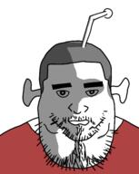 clothes double_chin dramatic_lighting ear fat front_facing hair meta:tagme ogre_ears snoo_antenna stubble variant:unknown // 479x600 // 77.4KB