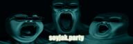 3soyjaks black_background blue_skin ghost meta:banner soyjak_party text trend:soyjak_trio variant:gapejak variant:markiplier_soyjak variant:tony_soprano_soyjak // 600x200 // 93.6KB