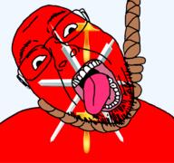ack dead flag flag:tula_oblast glasses hair hammer hanging oblast open_mouth rope russia skin soyjak stubble suicide sword teeth tongue transparent transparent_background tula_oblast variant:bernd white yellow_teeth // 768x719 // 76.8KB