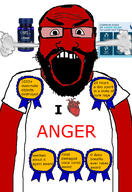 anger angry award balding clothes glasses heart i_heart i_love lithium open_mouth rage red_skin seething steam subvariant:science_lover text tshirt variant:markiplier_soyjak // 2818x4096 // 1.0MB