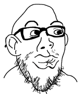 ear glasses half_open_mouth redraw soyjak stubble thick_eyebrows variant:nojak // 1267x1462 // 72.1KB