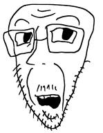 artist:soyjakfan01 eyebrows eyes glasses open_mouth soyjakfan01 stubble variant:unknown // 992x1280 // 98.8KB