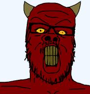angry bloodshot_eyes clenched_teeth cracked_teeth demon evil horn rage red_skin rotten_teeth template variant:a24_slowburn_soyjak yellow_sclera // 1024x1068 // 36.0KB