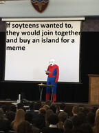 arm clothes glasses irl_background island meme open_mouth reddit spiderman stubble text variant:soyak // 680x907 // 89.4KB
