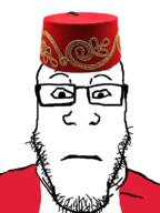 albania fez glasses jacket meta:tagme neutral stubble subvariant:neutralplier variant:markiplier_soyjak // 600x800 // 238.3KB
