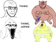 1448 1488 4soyjaks amerimutt angry brown_skin confederate fart fat glasses grimace_shake headband japan naked nazism place_japan schutzstaffel stubble subvariant:impish_amerimutt subvariant:soyak_(irritated) subvariant:wewjak sumo sumo_wrestler swastika thing_japanese variant:chugsjak variant:soyak yellow_skin // 640x479 // 158.0KB