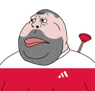 adidas blue_eyes kurwa obese pink_skin plambing plumber poland polish shaved subvariant:slavmutt variant:meximutt // 888x849 // 17.1KB