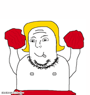 animated arms_up blond cheerleader cheerleading ext=gif hair happy pom_poms pompom skirt stubble tongue_out variant:flubbert white_background // 379x400 // 339.5KB