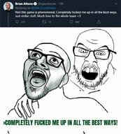 2soyjaks angry brian_altano ear glasses greentext hand meta:not_oc mustache neil_druckmann open_mouth sex shadow stubble text twitter variant:feraljak variant:stresscasts x xitter // 640x711 // 208.4KB