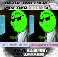 central_intelligence_agency federal_agent federal_bureau_of_investigation glasses glowing green_skin imageboard keyboard smug text variant:smugjak // 1000x980 // 89.6KB