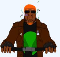 coat discord discord_logo_facial_mark facial_mark fnf_pedo goatee postal postal_3 postal_dude riding segway subvariant:chudplier trenchcoat // 1800x1700 // 128.4KB