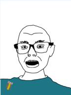 badge child clothes ear glasses open_mouth soyjak variant:unknown // 3456x4608 // 125.2KB