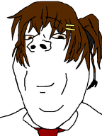 brown_eyes brown_hair collared_shirt hair_ornament minakami_yuki necktie subarashiki_hibi subvariant:wholesome_soyjak variant:gapejak video_game white_skin // 600x800 // 26.1KB