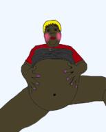belly blond blushing brown_skin fat iron meta:op_took_a_selfie_of_xerself nas traced variant:alicia // 625x780 // 95.3KB