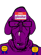 award bald bloodshot_eyes booger dog dog_ear drool ear eyebrows frown gibraltar_(user) glasses hello_my_name_is_(sticker) meta:namefags moderator mustache name_tag nose open_mouth purple_skin remastered snout stubble subvariant:euromutt text transparent_background variant:markiplier_soyjak wrinkles // 1125x1511 // 81.8KB