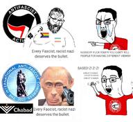antifa azov_battalion beard chabad communism crying fat gay gay_flag glasses gun heil_hortler judaism monkey_putin nazism nipple open_mouth pedophile pointing pol_(4chan) queen_of_spades russia russo_ukrainian_war soyjak swastika ukraine variant:chudjak variant:unknown vaush vladimir_putin z_(russian_symbol) // 1199x1101 // 1001.2KB