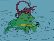 amphibian betrayal crying fable frog hand happy_merchant nas:merchant nas:pepe pepe pepe_the_frog scorpion water // 1600x1200 // 846.3KB