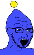 alien blue_eyes blue_skin chao_(sonic) glasses open_mouth sega sonic sonic_adventure_2 sonic_the_hedgehog soyjak stubble variant:soyak video_game // 643x1026 // 33.0KB