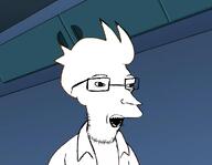 clothes drawn_background futurama glasses open_mouth philip_j_fry soyjak stubble variant:unknown // 1000x774 // 266.3KB